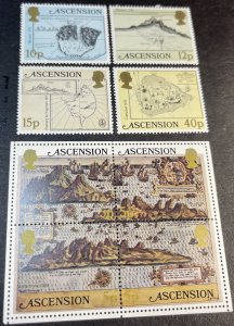 ASCENSION ISLAND # 289-293-MINT NEVER/HINGED-COMPLETE SET & SOUVENIR SHEET-1981