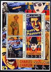 Angola 2002 Charlie Chaplin perf sheetlet containing set ...
