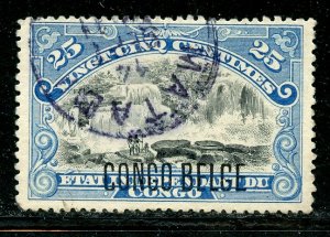 Belgium Congo #34, Used. CV $ 3.00
