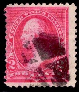 US Stamp #265 2c Carmine Washington USED SCV $3.50. Type I