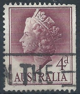 Australia 1957 - Queen Elizabeth 4d definitive - SG294 used