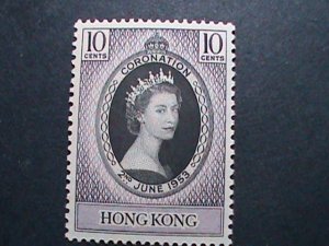 ​HONG KONG-CHINA-1953-SC#184  CORONATION OF QUEEN ELIZABETH II MNH -VF