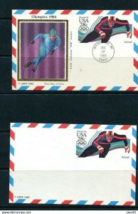 USA 1983 2 Postal Stationary cards 28c Speedscater 11528