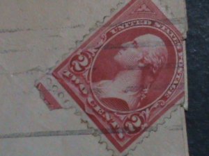 ​UNITED STATES-1893  SC#231, 248- 130 YEARS OLD-WASHINGTON COVER-FANCY CANCEL