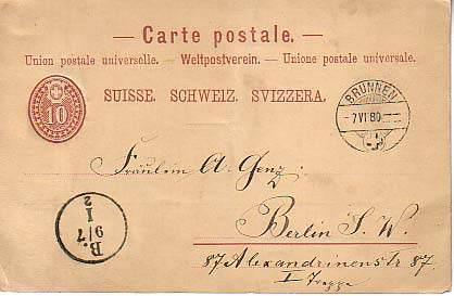 Switzerland, Government Postal Card