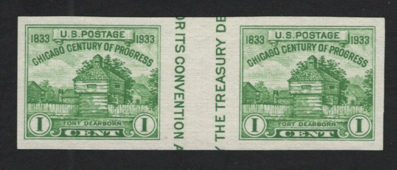 United States MINT Scott Number 766  VERT GUTTER PAIR  MNH   - BARNEYS 