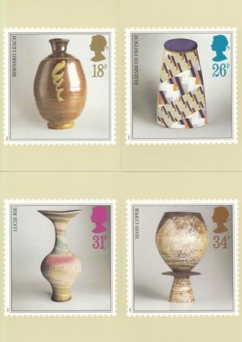 STAMP STATION PERTH G.B. PHQ Cards No.105- Set of 4 - Pottery Mint 1987