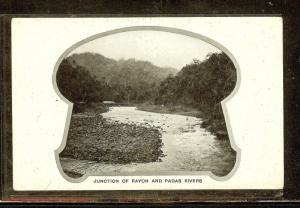 NORTH BORNEO (P1106B) EARLY OFFICIAL PPC OF JCT RAYOH AND PADAS RIVERS 