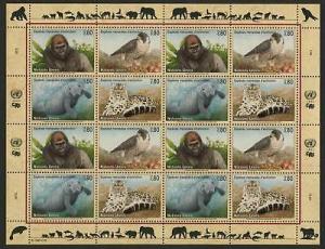 United Nations - Geneva 231a MNH Wild Animals, Bird, Gorilla, LEopard, Falcon