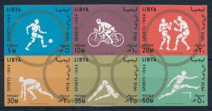 [63066] Libya 1964 Olympic Games Tokyo - Football, Cycling, Boxing Imperf.  MNH