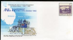 Norfolk Island Celebrate 35 Years Postal Adimistration Postal Stationery Enve...