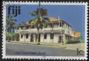 Fiji 409a (used) 1c Old Town Hall, Suva (inscribed 1991)