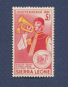 SIERRA LEONE  - Scott 220 - MNH -  bugle - military - 1961