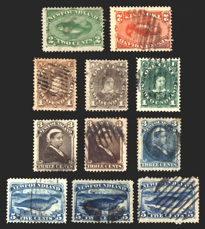 Newfoundland #41-55 1880-96 VF Used Set 11 items