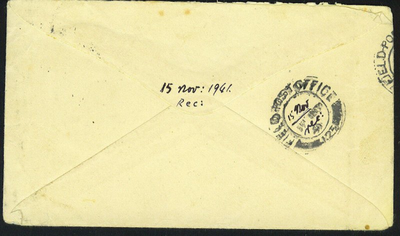 AUSTRALIA UK EGYPT 1941 A.I.F. FIELD POST OFFICE COVER TO M.E.F. MIDDLE EAST FOR