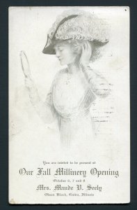 1909 Fall Millinery Opening Announcement - Galba, Illinois to Victoria, Illinois