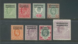 KEVII 1907-12  Morocco Agencies set mint o.g. hinged