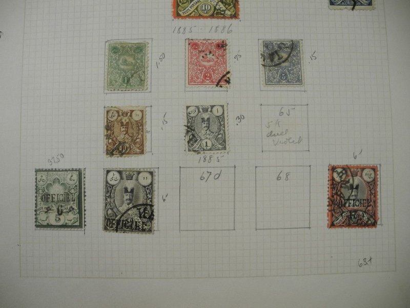 PERSIA, Excellent Stamp Collection hinged on pages