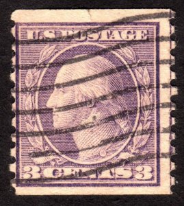 1918, US 3c, Washington, Used, Stitch watermark, small tear, Sc 494