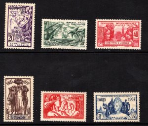 FRENCH POLYNESIA SC# 117-122  FVF/MNG  1937