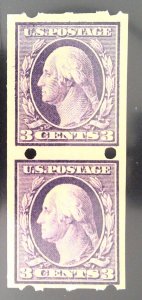 Scott #345 - 3c  Deep Violet - Washington - Brinkerhoff Type IIb - HR OG - Pair