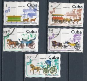 Cuba 1981 Scott 2420-2424 CTO - Horse drawn Carriages