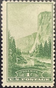 Scott #740 1934 1¢ National Parks Yosemite unused no gum