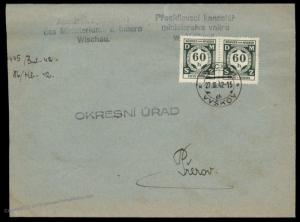 3rd Reich Germany 1942 Bohemia Moravia Resettlement Office Cover 89565