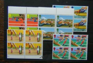 Great Britain 1986 13th Commonwealth Games Edinburgh in block x 4 MNH