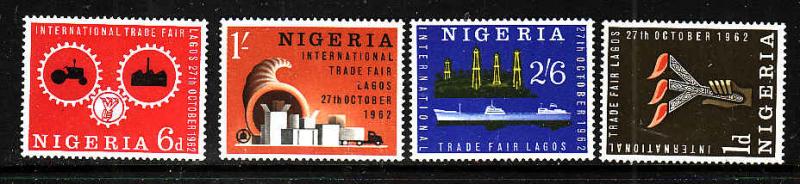 Nigeria-Sc#134-7-unused NH set-Trade Fair-1962-