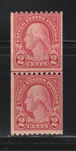 United States 606 Line Pair MH George Washington