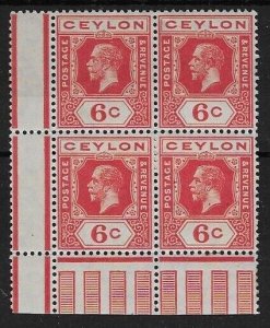 CEYLON 1919 6c pale scarlet in a very - 70430