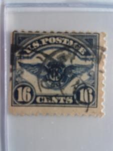 SCOTT # C5 USED SIXTEEN CENT AIRMAIL NICE STAMP SCV $ 35