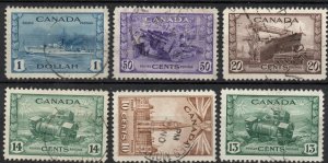 Canada #257-62 Used