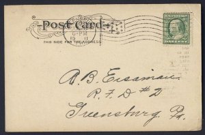 POSTAL HISTORY USA - Greensburg PA 1911 FASHION 1805 - Robert Fulton