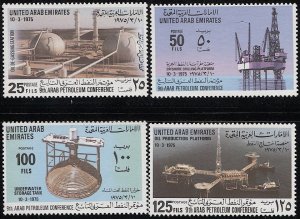 UAE 1975 Sc 43-46 Mint NH VF, cv $23.75 - Petroleum Conference