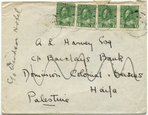 4x2c Admirals on Victoria to PALESTINE with receiver, cover Canada