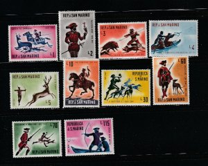 San Marino 477-481 Set MH Hunting