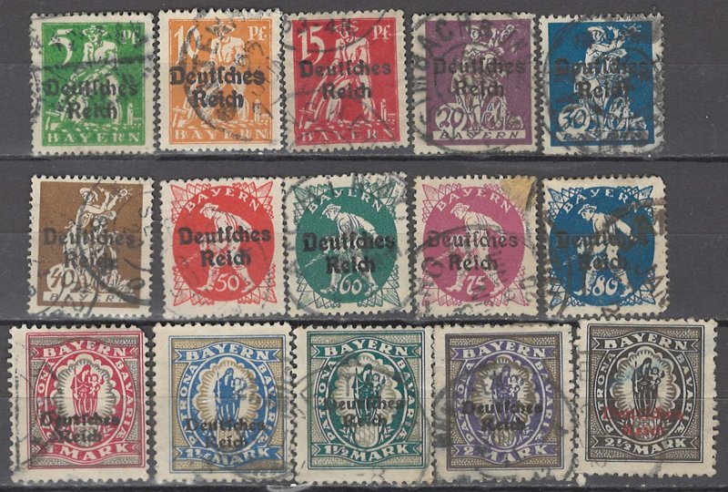 COLLECTION LOT OF #1207 BAVARIA # 256-70 1920 CV + $37