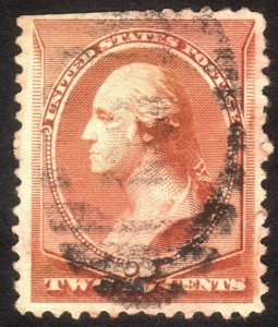 1883, US 2c, Washington, Used, Sc 210