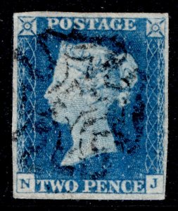 GB QV SG6, Rare 2d Pale Blue, Used. Cat Scottish MX Nj-