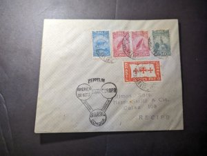 1933 Brazil Airmail Cover Florianopolis to Recife Condor Zeppelin Airline