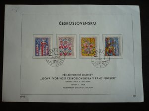Stamps - Czechoslovakia - Scott# 1196-1201 - Used First Day Cover of 6 Stamps
