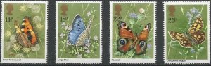 Great Britain 1981 #941-4 MNH. Butterflies