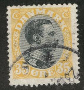 DENMARK  Scott 115 used 1919 stamp