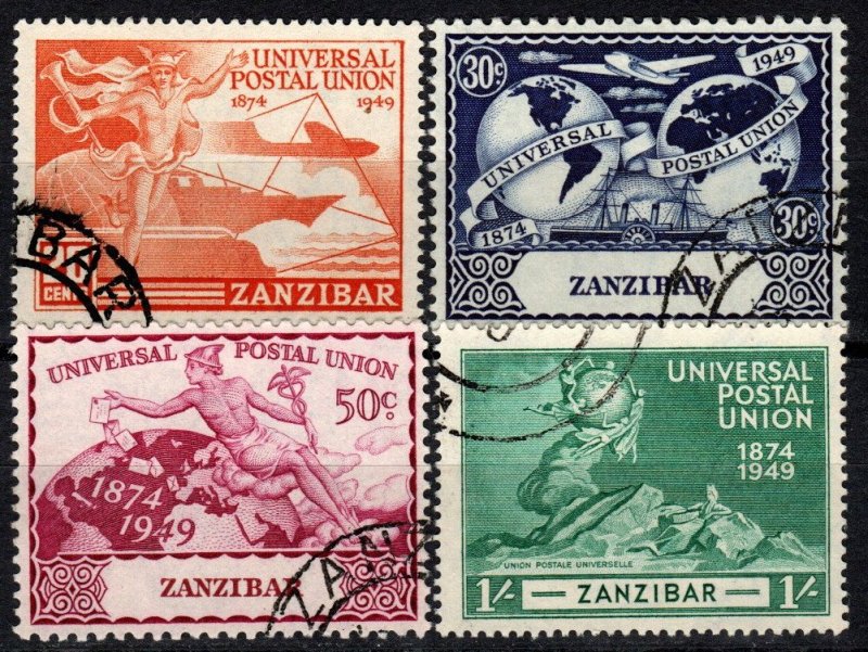 Zanzibar #226-9  F-VF Used CV $13.50 (X1388)