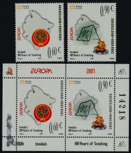 Montenegro 157-8a MNH EUROPA, Scouting, Map