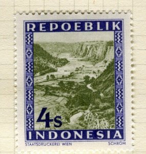 INDONESIA; 1949 early pictorial type issue fine mint 4s. value