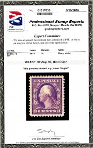 376 Mint,OG,NH... PSE graded 95 XF-Superb... SMQ $300.00