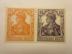 GERMANY Zusammendrucke Michel W11 MINT HINGED Lot9 Cat €230